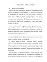 the current situation towards the phenomenon of Vietnamese equivalent of English among the students at Cao Ba Quat high school