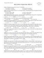 ĐẠI CƯƠNG về KIM LOẠI Nang Cao(LTDH)