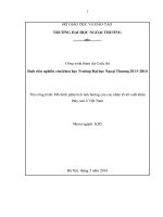 mô hình phân tích ảnh hưởng của các nhân tố tới xuất khẩu thủy sản ở việt nam