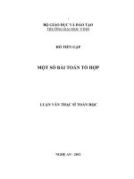 một số bài toán tổ hợp luận văn thạc sĩ toán học