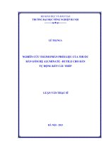 Nghiên cứu thành phần phối liệu của thuốc hàn gốm hệ aluminate và  rutile cho hàn tự động kết cấu thép