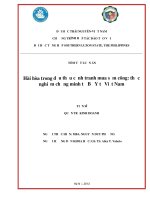 tóm tắt luận án hài hòa trong đấu thầu cạnh tranh mua sắm công thực nghiệm chứng minh từ bộ y tế việt nam
