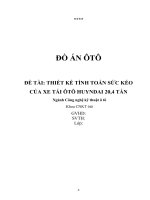 Đồ án ôtô thiết kế tính toán sức kéo của xe tải ôtô huyndai 20,4 tấn
