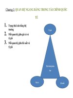Chương 3 QUAN hệ NGANG BẰNG TRONG tài CHÍNH QUỐC tế