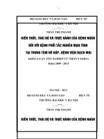 khóa luận tốt nghiệp kiến thức, thái độ, hành vi của bệnh nhân đối với bệnh phổi tắc nghẽn mạn tính tại trung tâm hô hấp – bệnh viện bạch mai