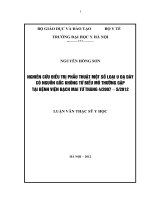 nghiên cứu điều trị phẫu thuật một số loại u dạ dày có nguồn gốc không từ biểu mô thường gặp tại bệnh viện bạch mai từ tháng 42007 – 52012