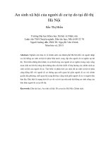 an sinh xã hội của người di cư tự do tại đô thị hà nội