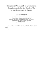 operation of american non-governmental organizations in the first decade of the twenty-first century in danang