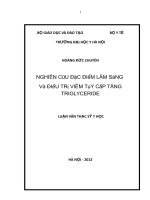 nghiên cứu đặc điểm lâm sàng, cận lâm sàng và điều trị viêm tụy cấp tăng triglyceride