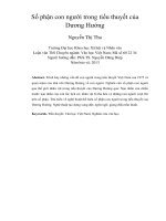 số phận con người trong tiểu thuyết của dương hướng