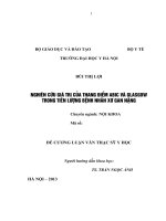 nghiên cứu giá trị của thang điểm abic và glasgow trong tiên lượng bệnh nhân xơ gan nặng