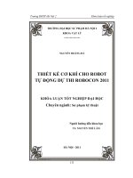 Thiết kế cơ khí cho Robot tự động dự thi Robocon 2011
