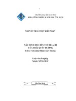 Xác định độ chín thu hoạch của trái quýt đường (citrus reticulata blanco var  duong)