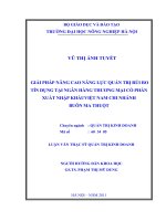 Giải pháp nâng cao năng lực quản trị rủi ro tín dụng tại ngân hàng thương mại cổ phần xuất nhập khẩu việt nam chi nhánh buôn ma thuột