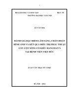 đánh giá đặc điểm lâm sàng, chẩn đoán hình ảnh và kết quả điều trị phẫu thuật tổn thương gẫy trật c2 - c3 kiểu hangman’s tại bệnh viện việt đức