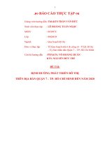 BÁO CÁO THỰC TẬP ĐỊNH HƯỚNG PHÁT TRIỂN ĐÔ THỊ TRÊN ĐỊA BÀN QUẬN 7  TP. HỒ CHÍ MINH