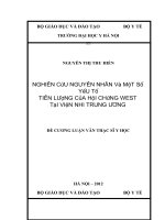 nghiên cứu các yếu tố liên quan, nguyên nhân và các yếu tố tiên lượng của hội chứng west ở trẻ em