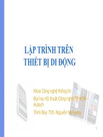 LẬP TRÌNH TRÊN THIẾT bị DI ĐỘNG khoa công nghệ thông tin đại học kỹ thuật công nghệ TP HCM