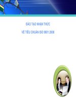 ĐÀO tạo NHẬN THỨC về TIÊU CHUẨN ISO 90012008
