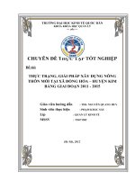 thực trạng và giải pháp xây dựng nông thôn mới xã đồng hóa giai đoạn 2011-2015