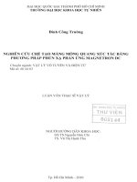 Nghiên cứu chế tạo màng mỏng quang xúc tác bằng phương pháp phún xạ phản ứng magnetron dc