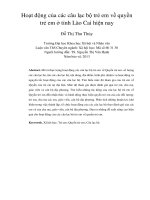 hoạt động của các câu lạc bộ trẻ em về quyền trẻ em ở tỉnh lào cai hiện nay