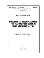 nghiên cứu tác dụng của cao nước “thọ thai” trong điều trị dọa sẩy thai dưới 22 tuần và một số tác dụng không mong muốn của thuốc