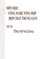 Công nghệ tổng hợp hợp chất trung gian