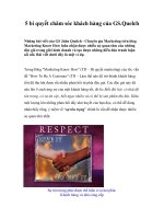 5 bí quyết Chăm sóc khách hàng của GS. Quelch