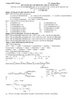 ĐỀ CƯƠNG ÔN TẬP KIỂM TRA  HÓA 11 NÂNG CAO