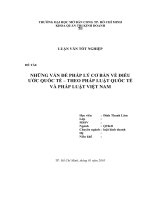 những vấn đề pháp lý cơ bản về điều ước quốc tế – theo pháp luật quốc tế và pháp luật việt nam