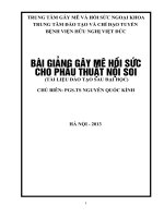 gây mê hồi sức cho phẫu thuật nội soi