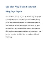 Các biện pháp chăm sóc khách hàng trực tuyến