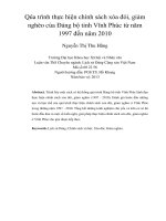 qúa trình thực hiện chính sách xóa đói, giảm nghèo của đảng bộ tỉnh vĩnh phúc từ năm 1997 đến năm 2010