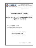 THỰC TRẠNG cán cân THANH TOÁN ở VIỆT NAM năm 2012