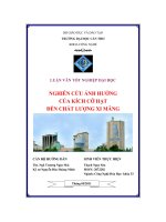 Nghiên cứu ảnh hưởng của kích thước cỡ hạt đến chất lượng xi măng