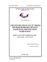 Khóa luận tốt nghiệp chuyển pha phản sắt từ trong mô hình hubbard liên kết mạnh bằng phương pháp nghịch đảo