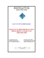 Khảo sát sự biến đổi hoạt chất trong dịch và vỏ quả tắc theo độ chín