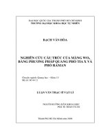 nghiên cứu cấu trúc của màng wo3 bằng phương pháp quang phổ tia x và phổ raman