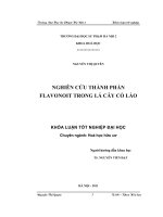 Nghiên cứu thành phần Flavonoit từ lá cây cỏ Lào Chromolaena Odorata