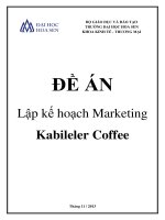 Lập kế hoạch marketing kabileler coffee