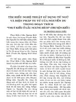 Tìm hiểu nghệ thuật sử dụng từ ngữ và biện pháp tu từ của Nguyễn Du trong đoạn trích Thúy Kiều ở Lầu Ngưng Bích (Truyện Kiều)