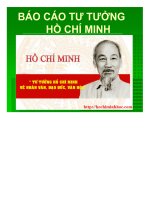 tiểu luận tư tưởng hồ chí minh về nhân văn, đạo đức, văn hóa