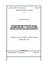 tình trạng dinh dưỡng và kiến thức, thực hành dinh dưỡng ở học sinh 10 – 14 tuổi tại hai trường trung học cơ sở nội và ngoại thành hà nội năm 2011