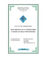 Tổng hợp dẫn xuất của naphthamide và khảo sát hoạt tính sinh học