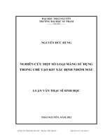 nghiên cứu một số loại màng sử dụng trong chế tạo kit xác định nhóm máu