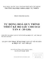 Tự động hóa quy trình thiết kế bộ lọc cho dải tần 4 và  20 ghz