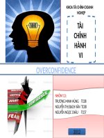 chuyên đề Sự tự tin quá mức