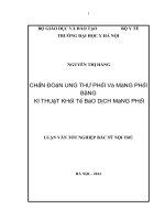 chẩn đoán ung thư phổi và màng phổi bằng kĩ thuật khối tế bào dịch màng phổi