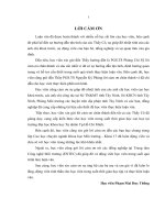 đánh giá ô nhiễm do nước thải và đề xuất biện pháp hạn chế ảnh hưởng tới chất lượng nước đoạn sông vàm cỏ đông chảy qua địa phận tỉnh tây ninh